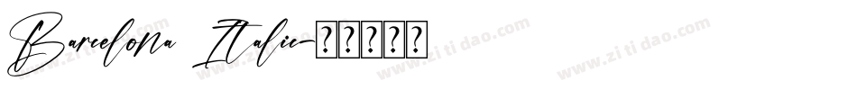 Barcelona Italic字体转换